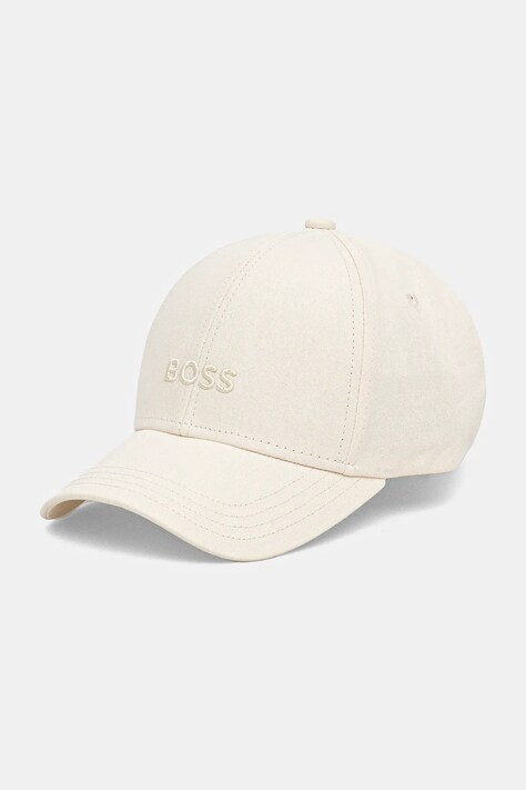 Bombažna bejzbolska kapa BOSS črna barva, 50519889
