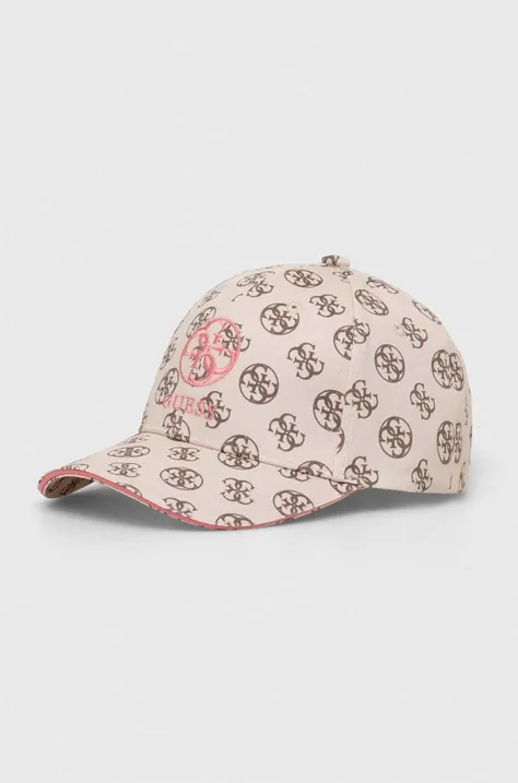 Βαμβακερό καπέλο του μπέιζμπολ Guess OLYMPE χρώμα: μπεζ, V4YZ02 WFKN0