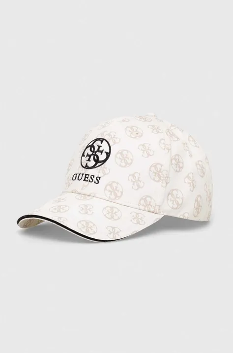 Βαμβακερό καπέλο του μπέιζμπολ Guess OLYMPE χρώμα: μπεζ, V4YZ02 WFKN0