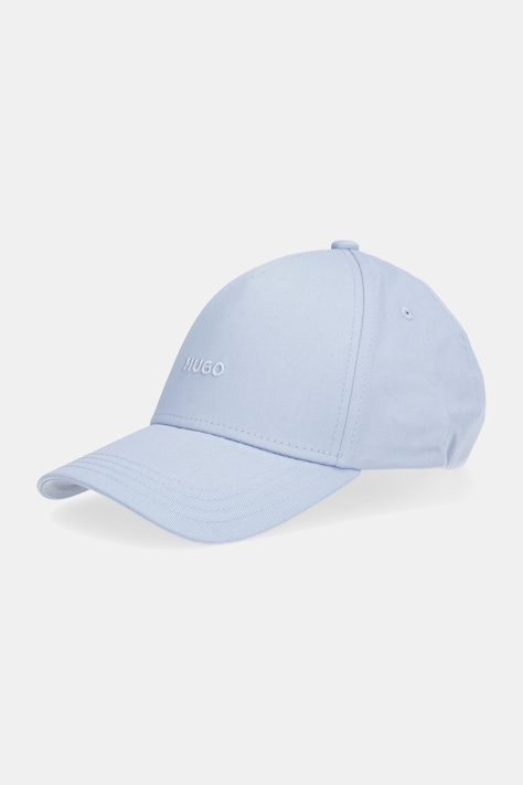 Pamučna kapa sa šiltom HUGO boja: crna, s aplikacijom, 50519255