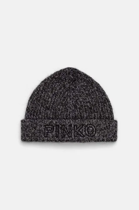 Вовняна шапка Pinko колір сірий вовна 104113 A247