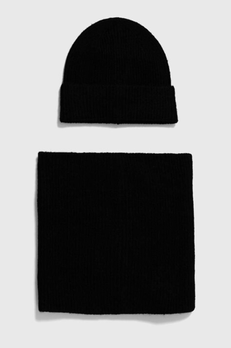 Liu Jo caciula si fular culoarea negru, 2F4030 M0300