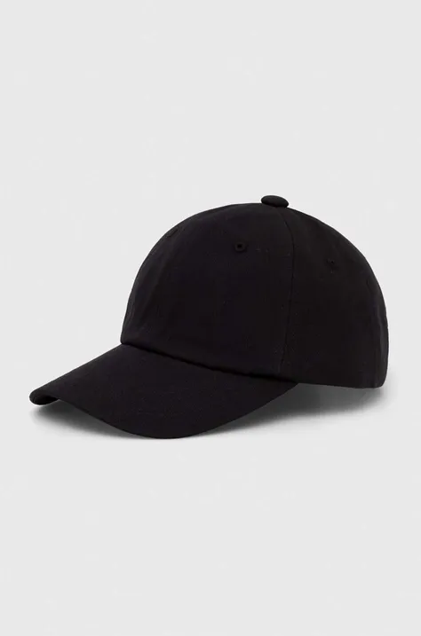 By Malene Birger czapka z daszkiem bawełniana AUBRIELA kolor czarny gładka Q72459001Z