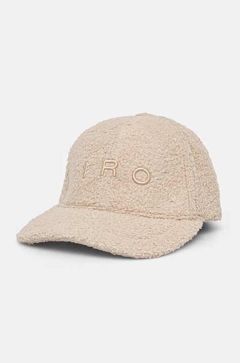 IRO berretto da baseball colore beige con applicazione WP90GREBFUR