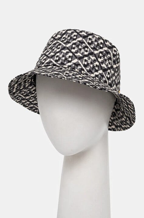 Βαμβακερό καπέλο Tory Burch Prismatic T Monogram χρώμα: μπεζ, 162760