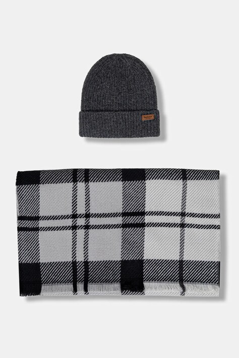Шапка и шарф Barbour цвет бирюзовый LGS0094
