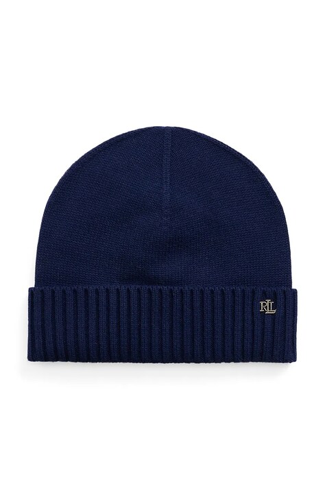 Lauren Ralph Lauren czapka z domieszką wełny kolor granatowy  454960057