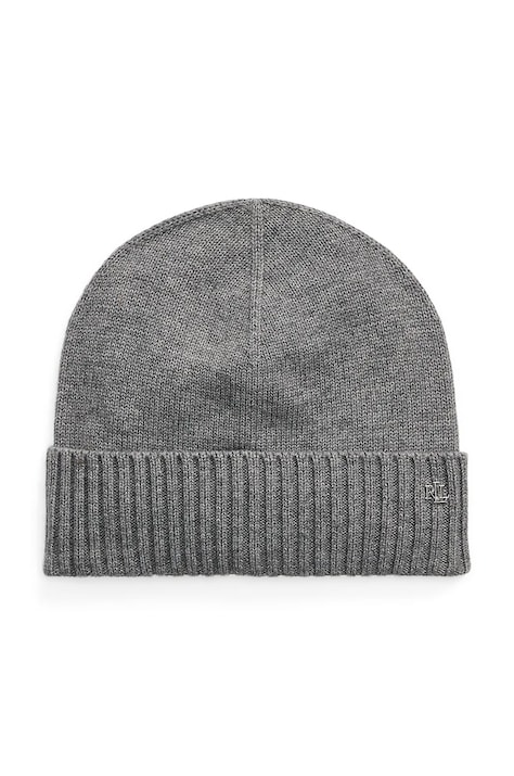 Kapa s primesjo volne Lauren Ralph Lauren siva barva, 454960057