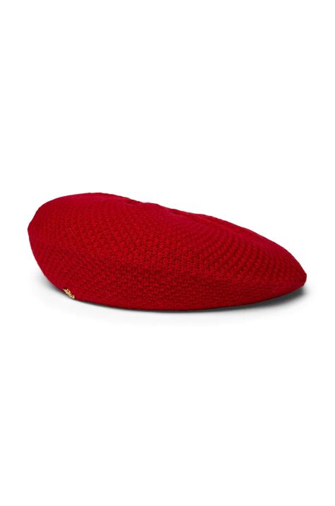 Lauren Ralph Lauren beret z domieszką wełny kolor czerwony 454960091