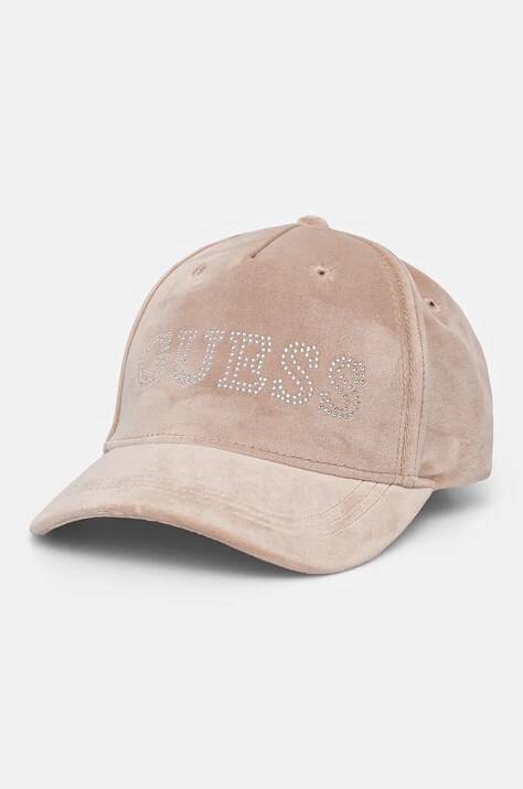 Guess șapcă culoarea portocaliu, cu imprimeu, V4BZ04 KBXI2