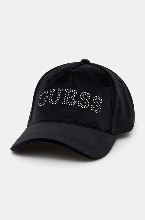 Кепка Guess цвет чёрный с аппликацией V4BZ04 KBXI2