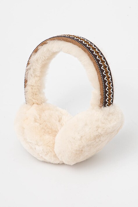 UGG casti de lana pentru urechi culoarea bej, 20496