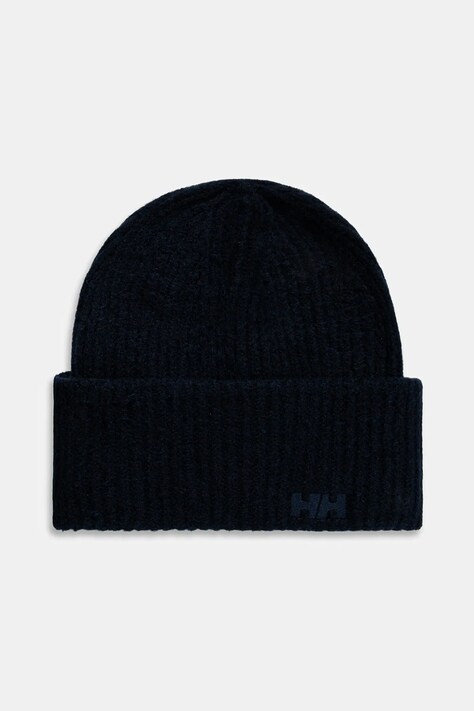 Шапка Helly Hansen SOFT RIB BEANIE в тъмносиньо от плътен трикотаж 67531