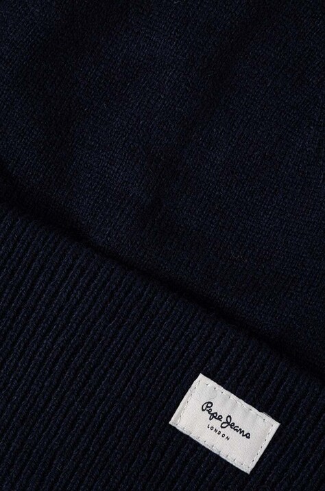 Шапка з домішкою вовни Pepe Jeans YELA HAT — AW24-CAD0FY, темно-синій — фото 3