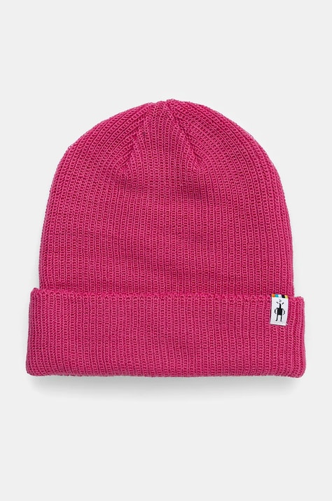 Čiapka Smartwool ružová farba, vlnená, SW002647.D