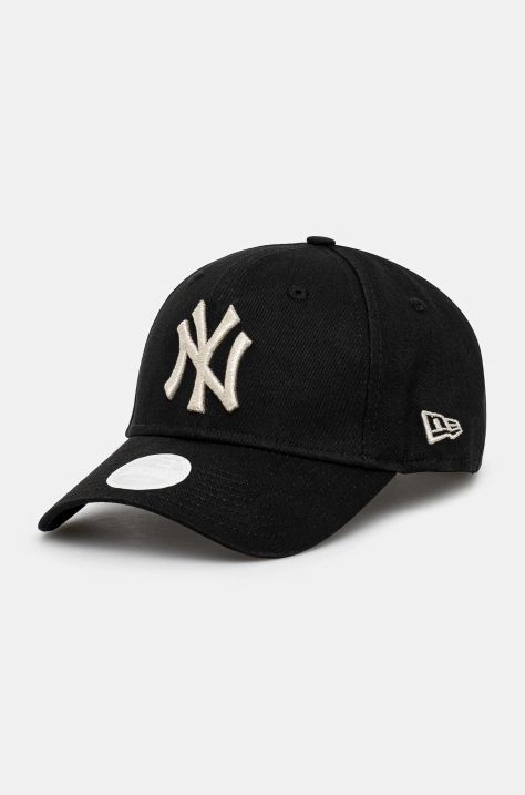 New Era cotton baseball beanie CORE CLASSICS 9TWENTY® NEW YORK YANKEES black color with an application 60364306