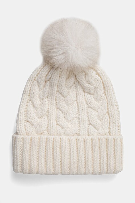 Čepice z vlněné směsi Hollister Co. béžová barva, KI354-4037