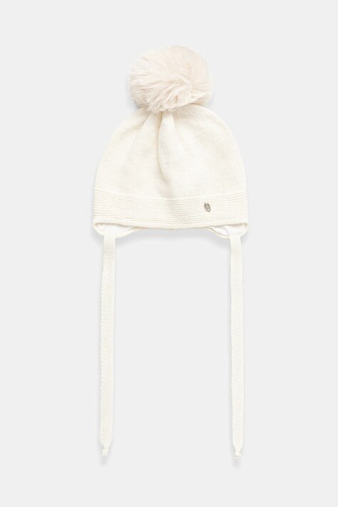 Detská čiapka s prímesou vlny Jamiks BALACAR II béžová farba biela, JZH440