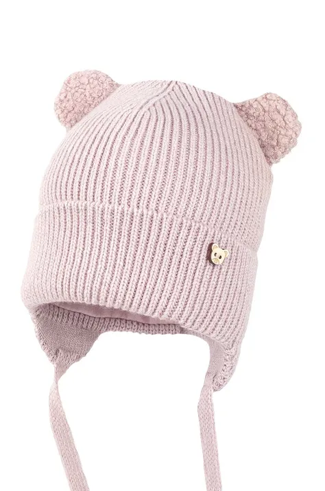 Jamiks beretto con aggiunta di lana per bambini EDITH colore rosa  JZH449