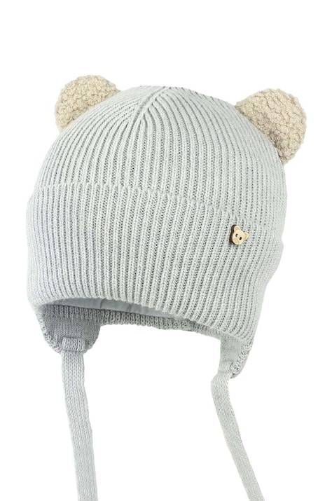 Детская шапка с примесью шерсти Jamiks EDITH цвет серый JZH449