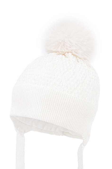 Jamiks czapka dziecięca FERRE kolor biały JZH236
