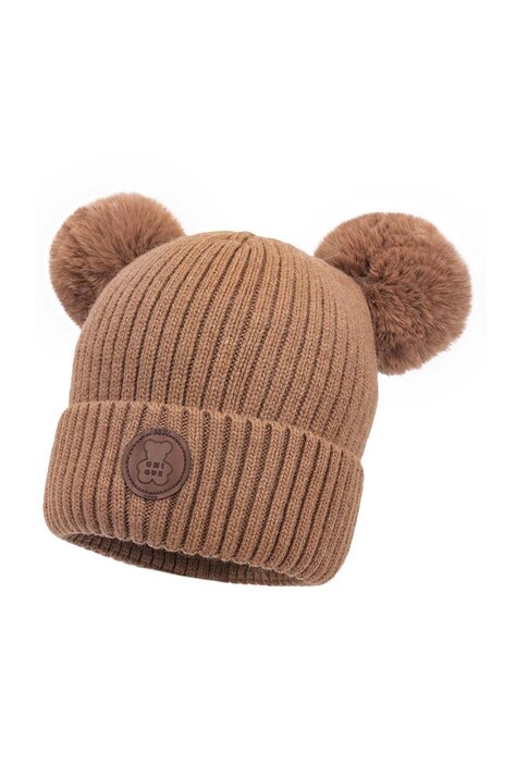 Детска шапка с вълна Jamiks IZIZ IIA в кафяво JZH027