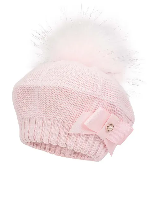 Jamiks czapka z domieszką wełny dziecięca KATHRINE II kolor różowy  JZH272
