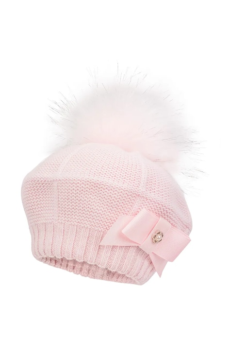 Παιδικός σκούφος από μείγμα μαλλιού Jamiks KATHRINE II χρώμα: ροζ, JZH272