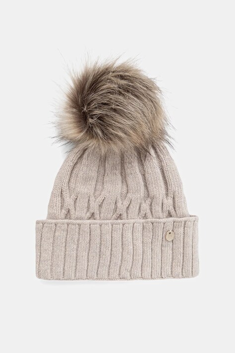 Παιδικό μάλλινο Σκουφάκι Jamiks PALMERA χρώμα: μπεζ, JZH342