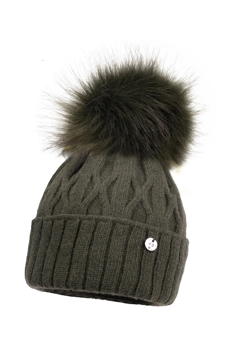 Dětská vlněná čepice Jamiks PALMERA zelená barva, JZH342