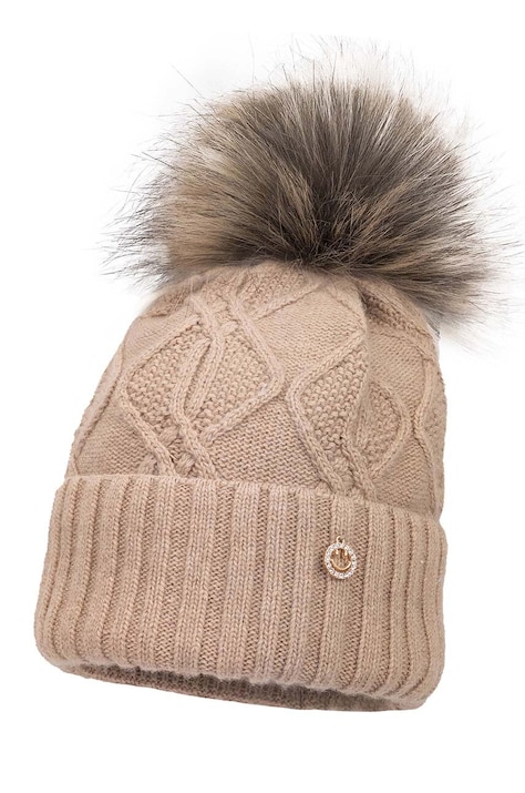 Jamiks czapka z domieszką wełny dziecięca TAMASHA II kolor beżowy JZH122