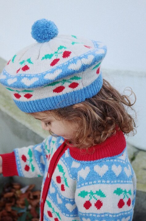Konges Sløjd beretă din lână pentru copii BELOU KNIT BERET de lana, KS101423