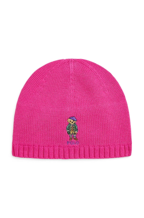 Polo Ralph Lauren cappello in cotone bambino colore rosa  313950732001