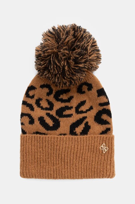 Kapa Guess boja: smeđa, od tanke pletenine, J4BZ26 Z2QP0