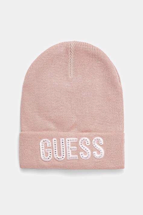 Guess căciulă copii culoarea roz, din tesatura unia, J0BZ12 Z2Q00