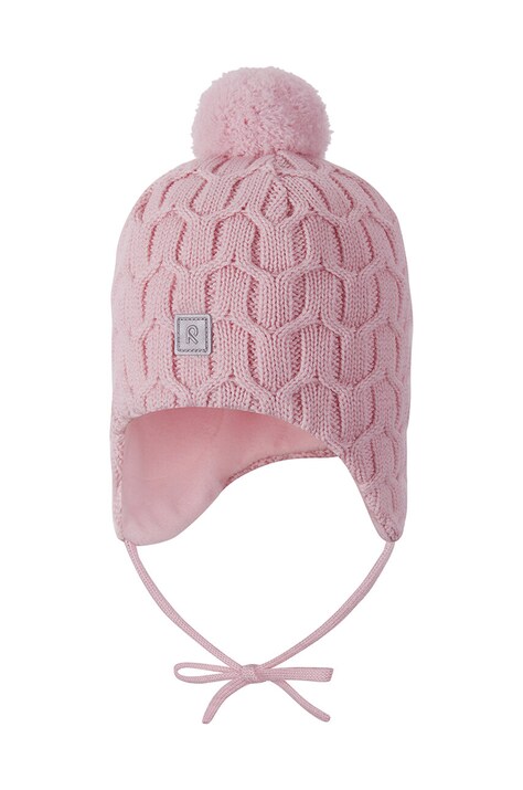 Детска вълнена шапка Reima Nunavut в розово от вълна 5300065B