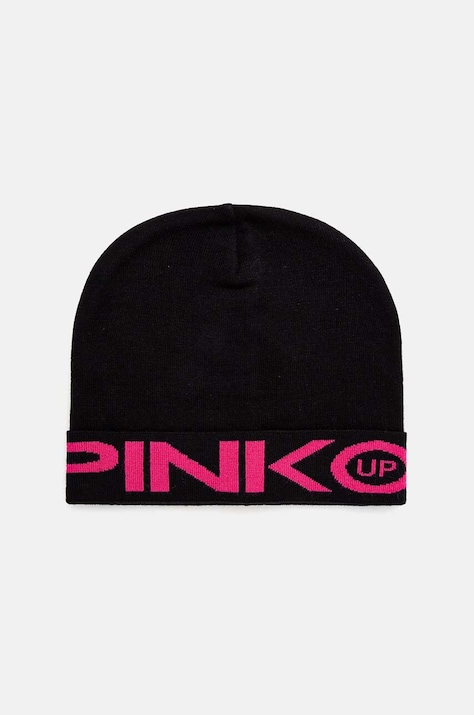 Pinko Up caciula copii culoarea negru, din tesatura neteda, F4PIJGHT219