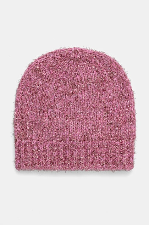 United Colors of Benetton caciula din lana pentru copii culoarea roz, 116GCA013