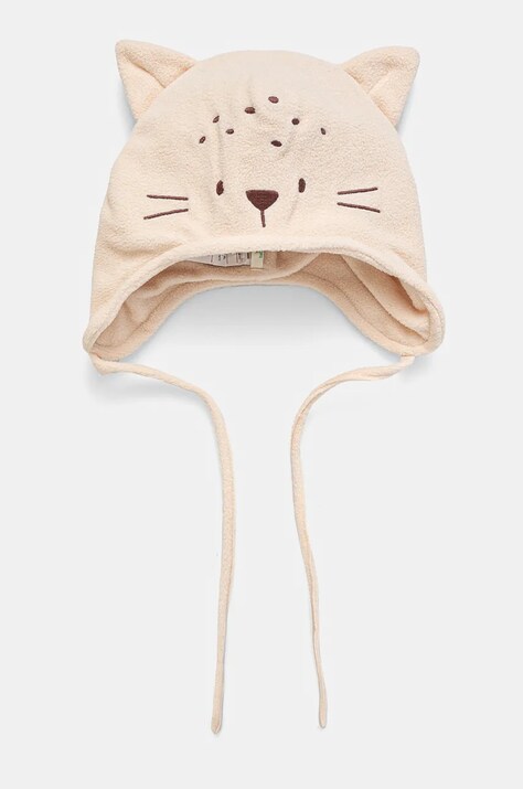 United Colors of Benetton czapka dziecięca kolor beżowy z cienkiej dzianiny 6U87AA00S