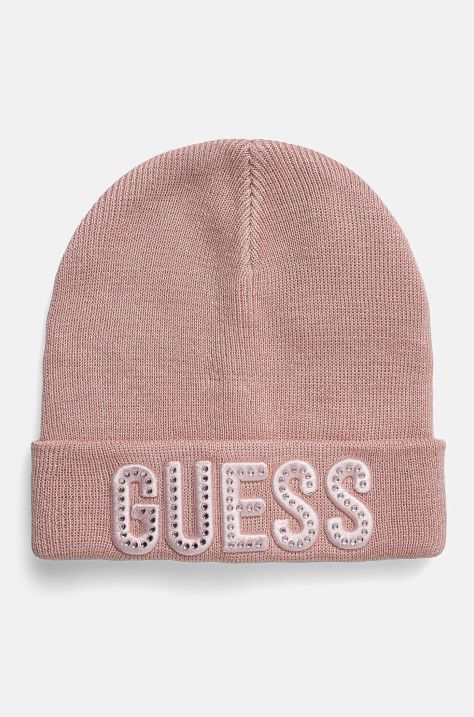 Детская шапка Guess цвет розовый из тонкого трикотажа A0BZ01 Z2QQ0