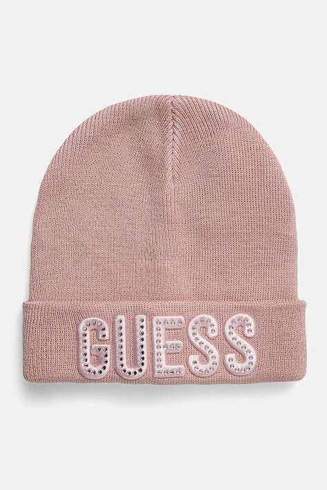 Guess czapka dziecięca kolor różowy z cienkiej dzianiny A0BZ01 Z2QQ0