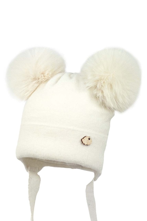 Παιδικός σκούφος από μείγμα μαλλιού Jamiks KIERAN IIA χρώμα: μπεζ, JZH438