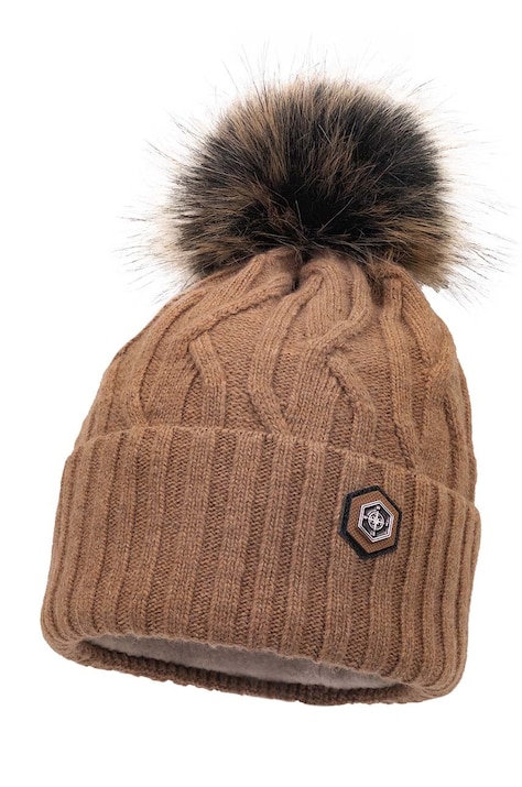 Детская шапка с примесью шерсти Jamiks LENNERT II цвет коричневый JZH135