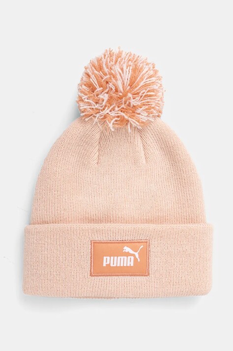 Puma caciula copii FC Pom-Pom- Beanie culoarea roz, din tesatura neteda, 255410
