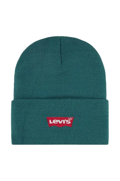 Дитяча шапка Levi's LAN LEVI'S CORE BATWING BEANIE колір зелений  9A8620
