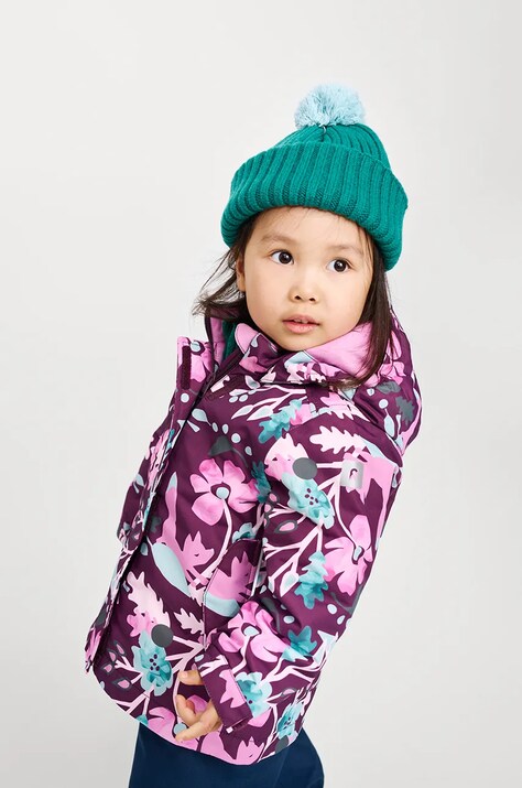 Детская хлопковая шапочка Reima Topsu цвет зелёный шерсть 5300227A