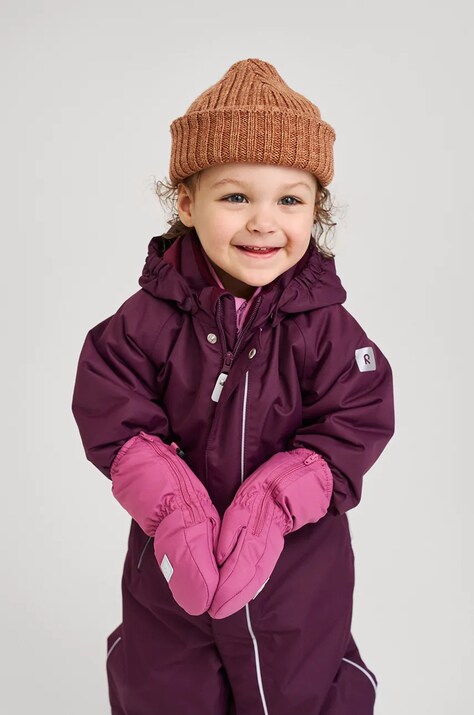 Детска вълнена шапка Reima Villaisa в кафяво от вълна 5300282A