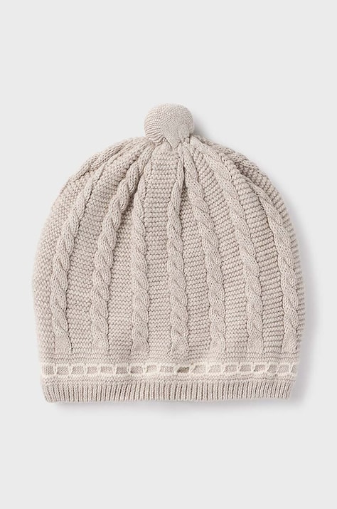 Παιδικός βαμβακερός σκούφος Mayoral Newborn χρώμα: μπεζ, 9774