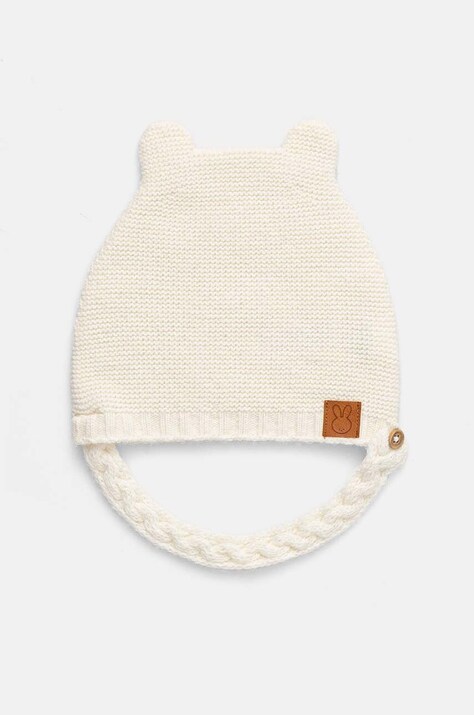 Детска шапка с вълна United Colors of Benetton в бежово с фина плетка 1032AA004