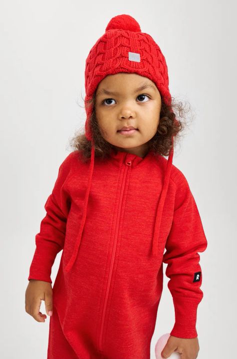 Reima cappello in cotone bambini Nunavut colore rosso  5300065B